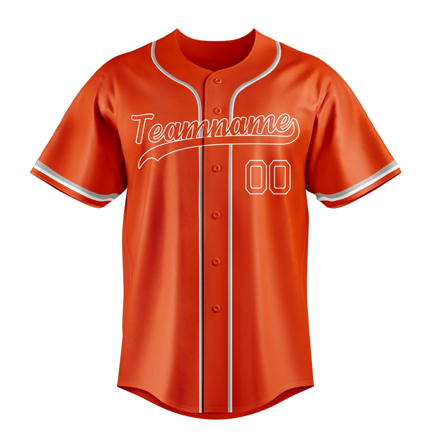 Personalized Orange & White Color Fan Baseball Jersey