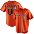 Personalized Orange & Black Color Fan Baseball Jersey BB01240529WY181
