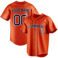 Personalized Orange & Navy Color Fan Baseball Jersey BB01240529WY183