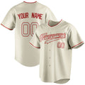 Personalized Cream & Red Color Fan Baseball Jersey BB01240529YX204