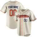 Personalized Cream & Orange Black Pinstripe Fan Baseball Jersey BB01240529YX209