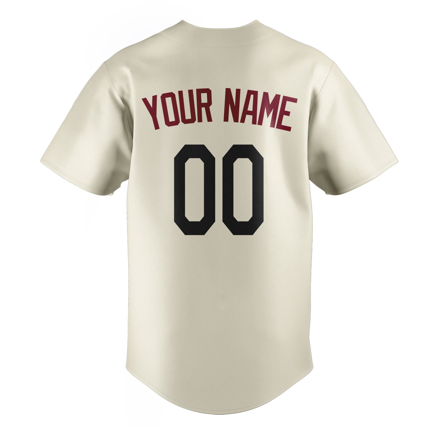 Personalized Cream & Black Color Fan Baseball Jersey