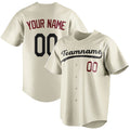 Personalized Cream & Black Color Fan Baseball Jersey BB01240529YX210