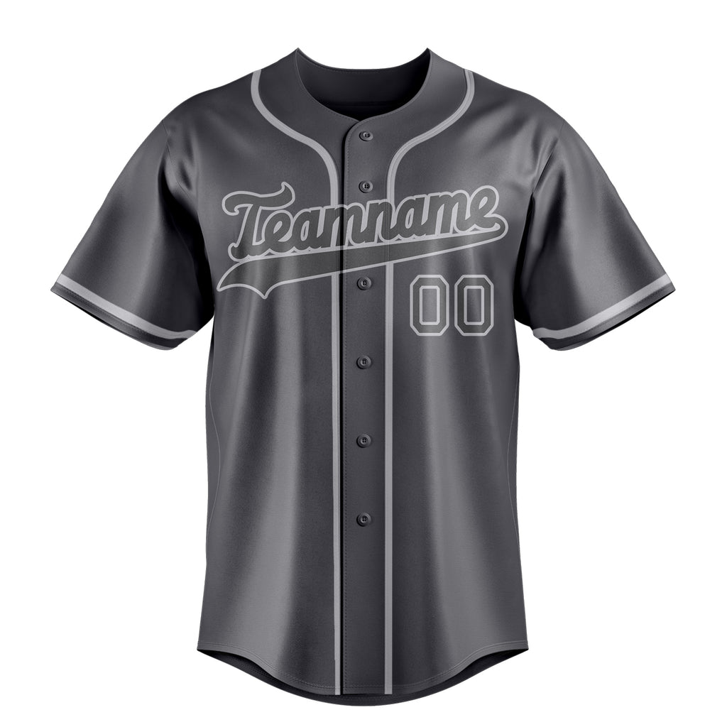 Personalized Steel Gray & Gray Color Fan Baseball Jersey