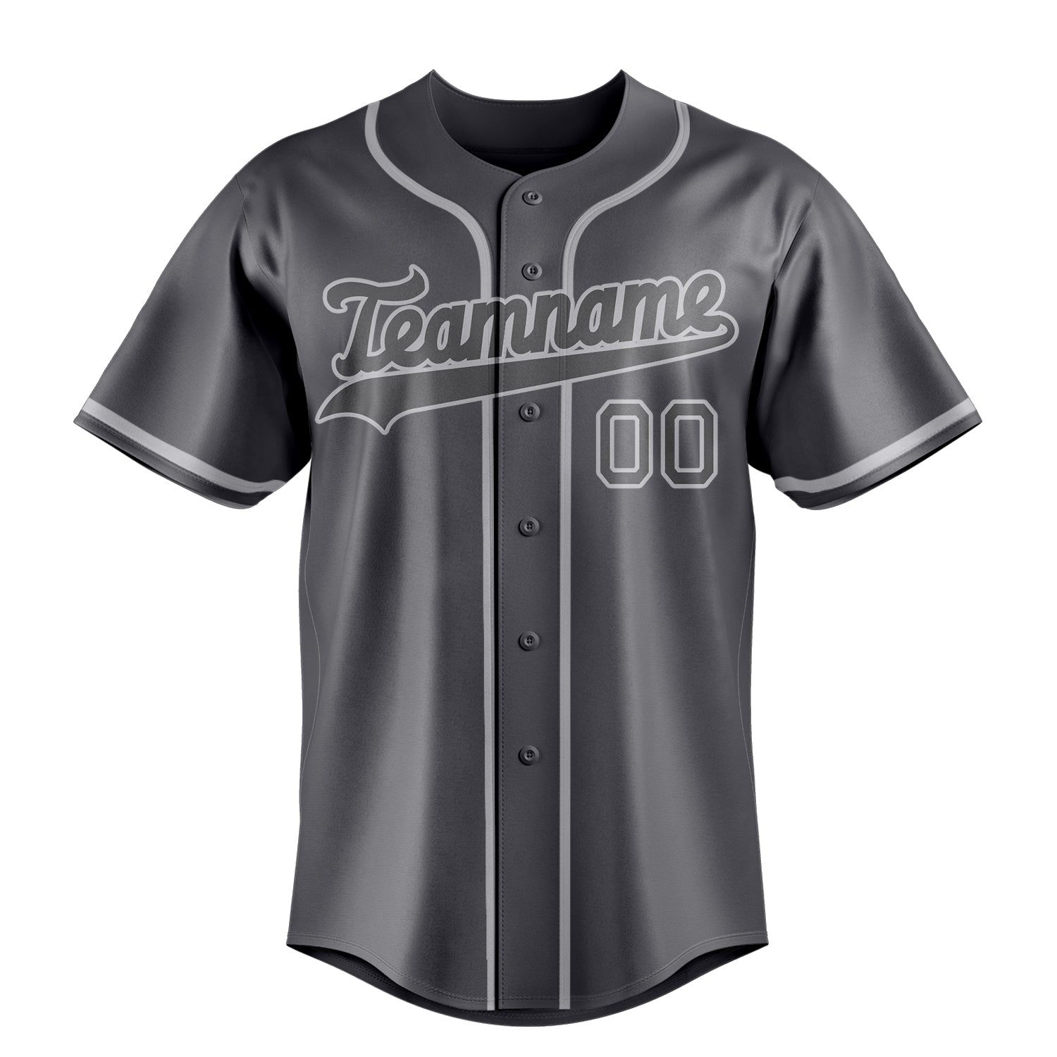 Personalized Steel Gray & Gray Color Fan Baseball Jersey