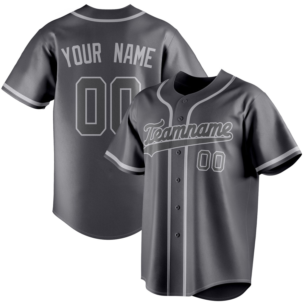 Personalized Steel Gray & Gray Color Fan Baseball Jersey BB01240530CK280