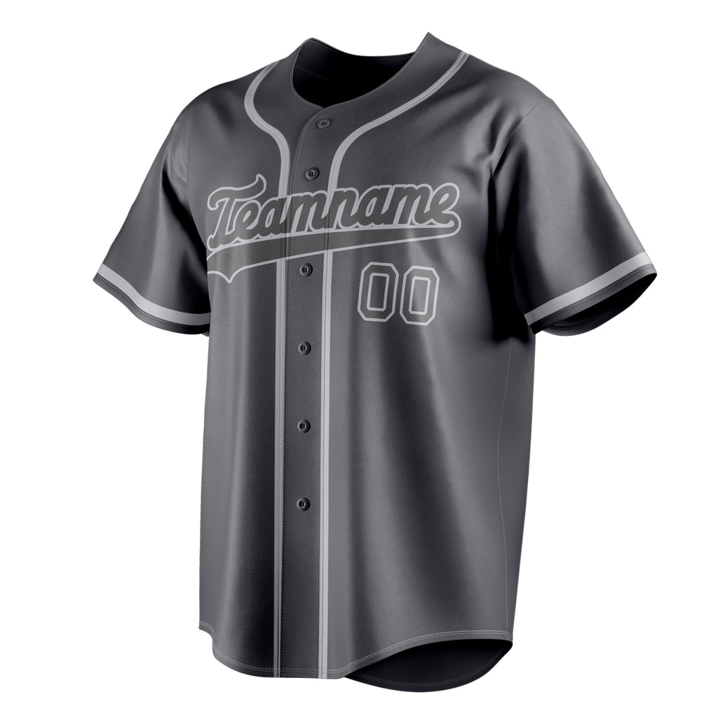 Personalized Steel Gray & Gray Color Fan Baseball Jersey