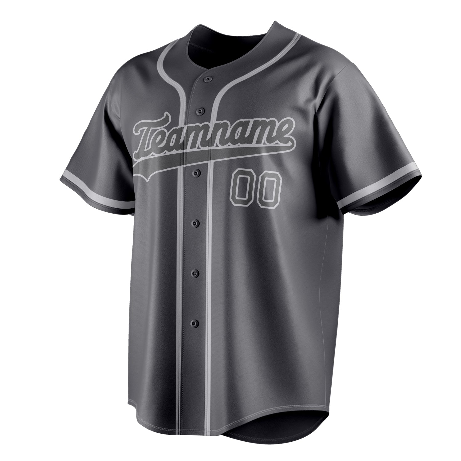 Personalized Steel Gray & Gray Color Fan Baseball Jersey