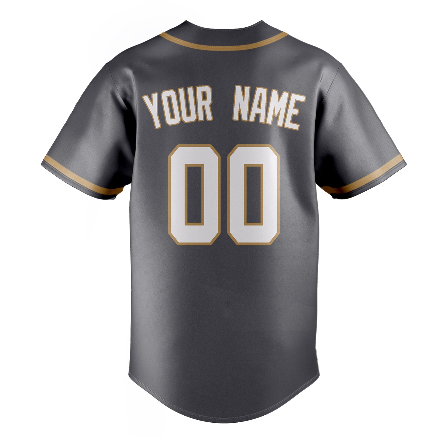 Personalized Steel Gray & White Color Fan Baseball Jersey