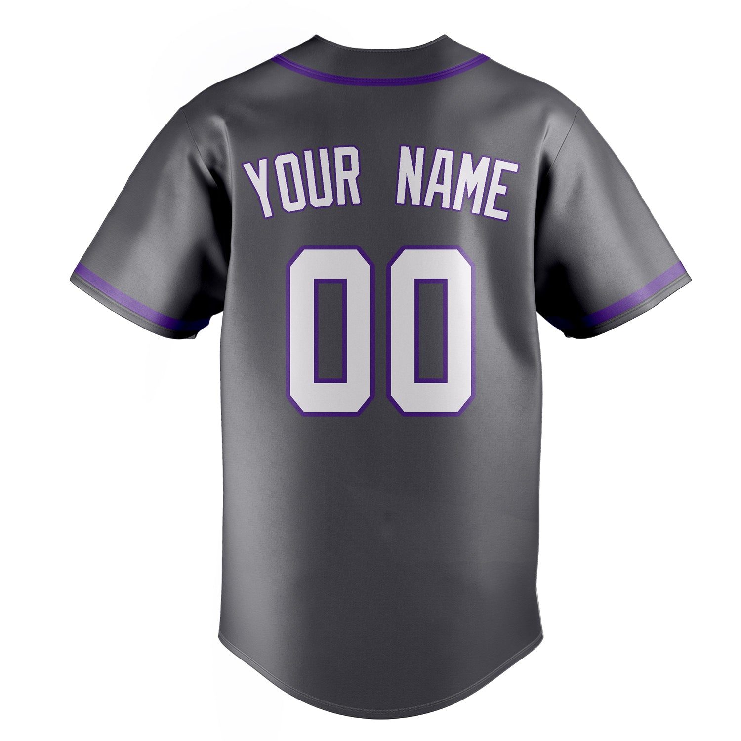 Personalized Steel Gray & White Color Fan Baseball Jersey