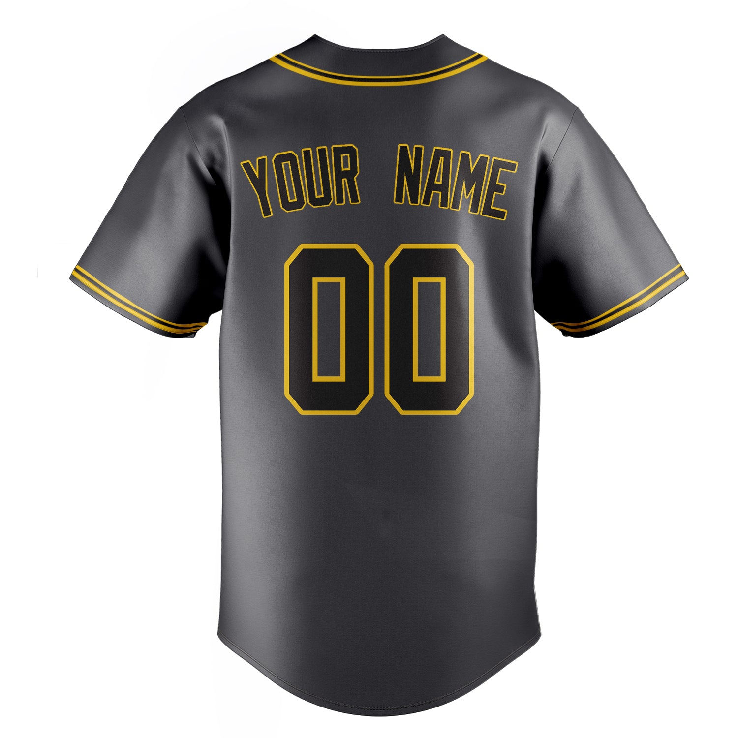 Personalized Steel Gray & Black Color Fan Baseball Jersey
