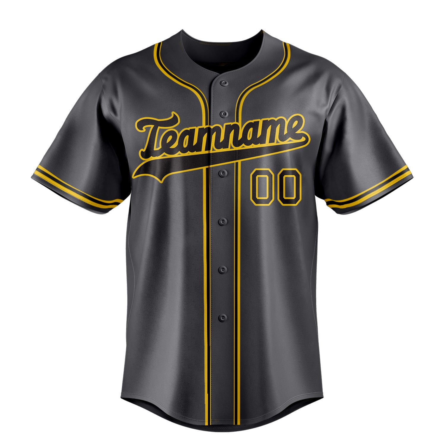 Personalized Steel Gray & Black Color Fan Baseball Jersey