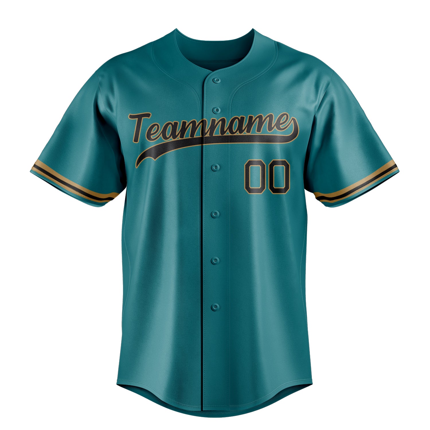 Personalized Teal & Navy Color Fan Baseball Jersey