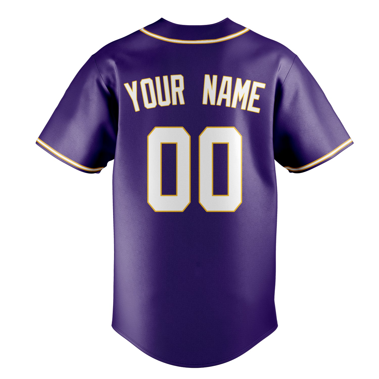 Personalized Purple & White Color Fan Baseball Jersey