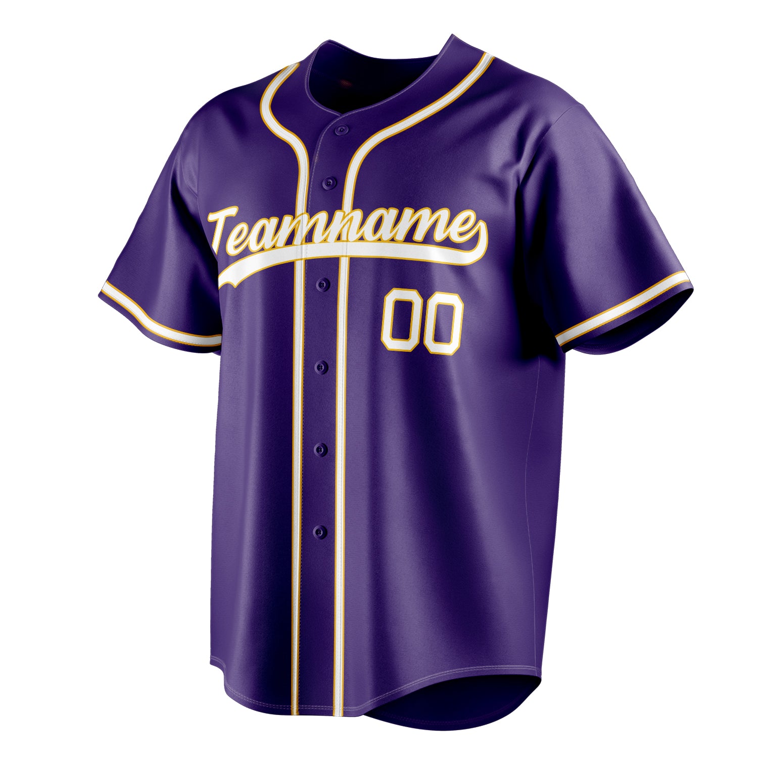 Personalized Purple & White Color Fan Baseball Jersey