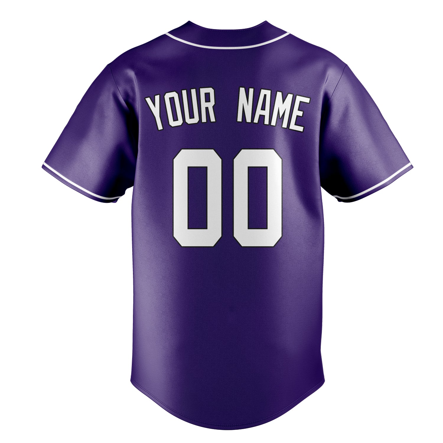 Personalized Purple & White Color Fan Baseball Jersey