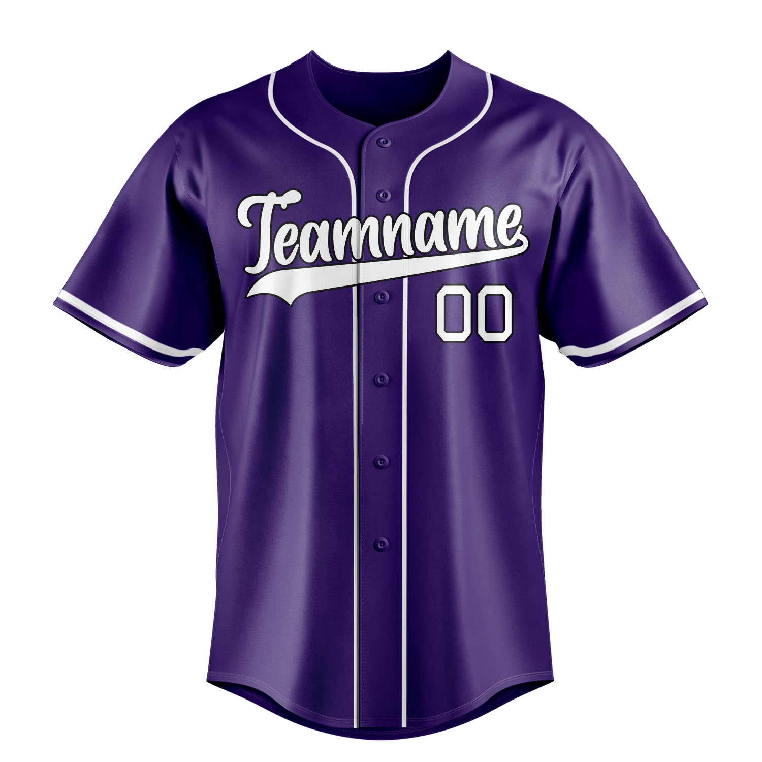 Personalized Purple & White Color Fan Baseball Jersey