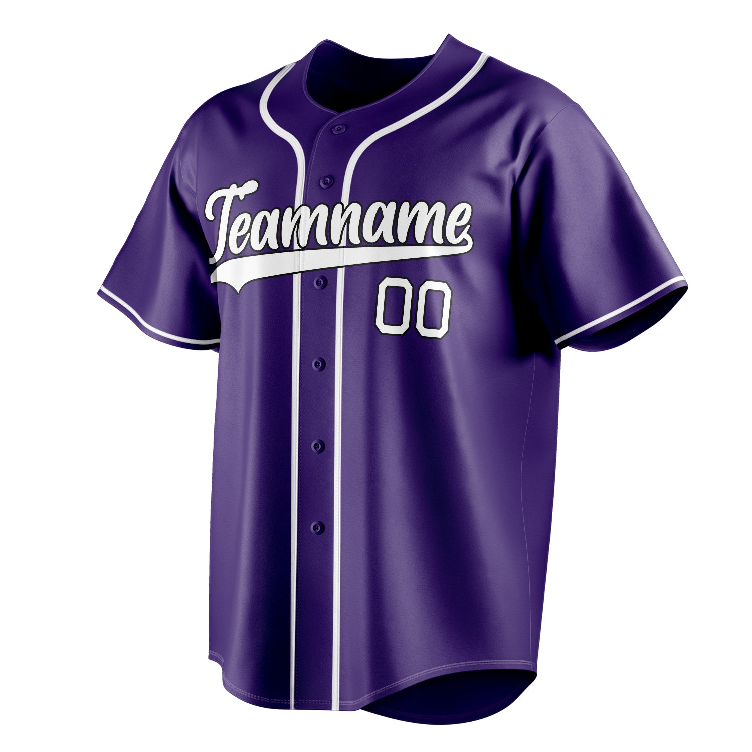 Personalized Purple & White Color Fan Baseball Jersey