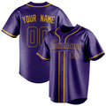 Personalized Purple & Gold Color Fan Baseball Jersey BB01240530JZ244