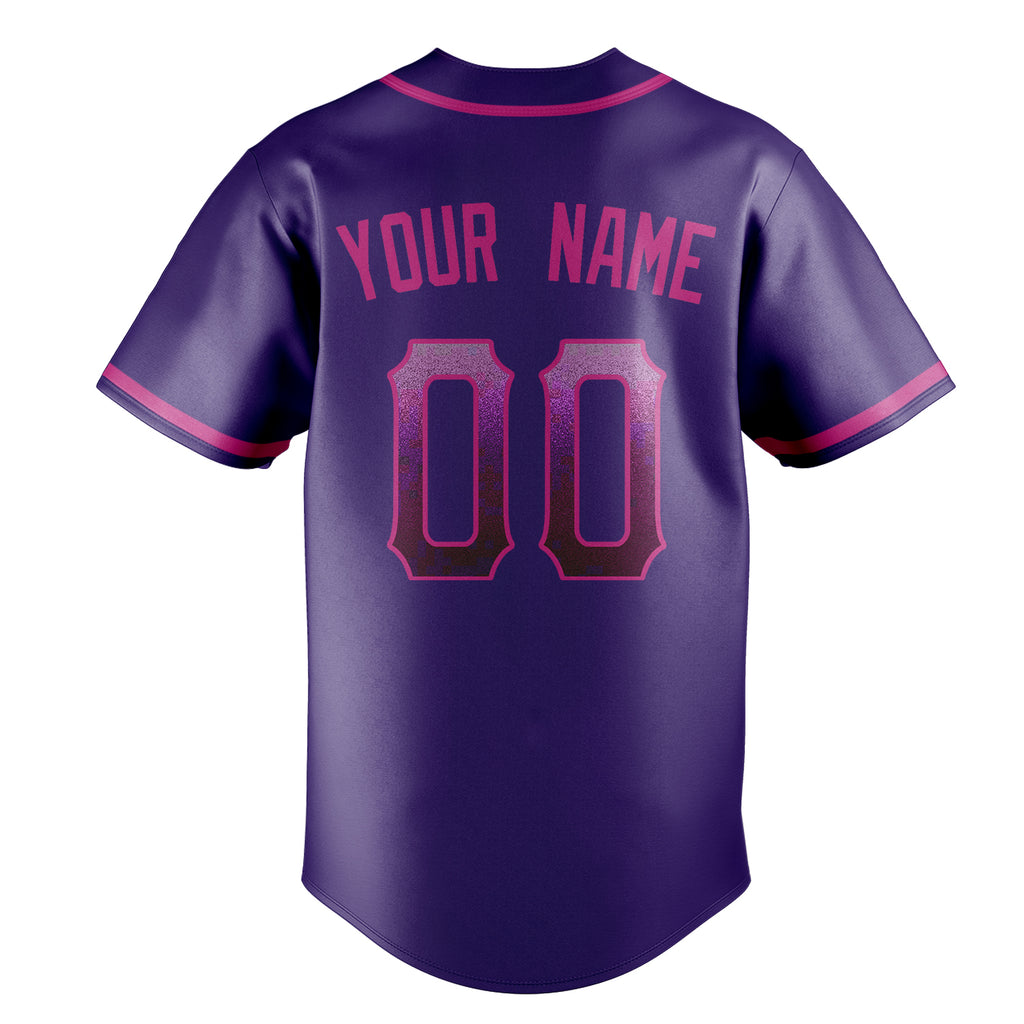 Personalized Purple & Pink Color Fan Baseball Jersey