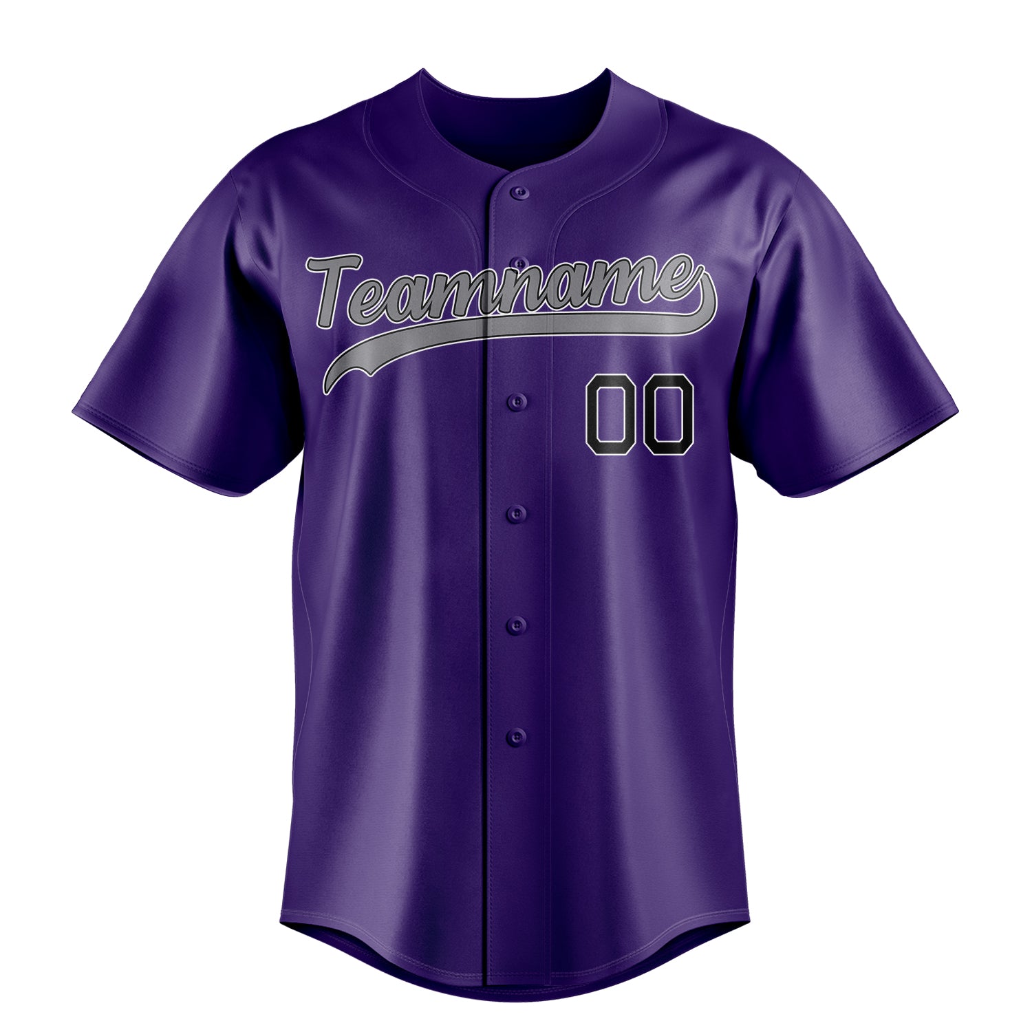 Personalized Purple & Black Color Fan Baseball Jersey