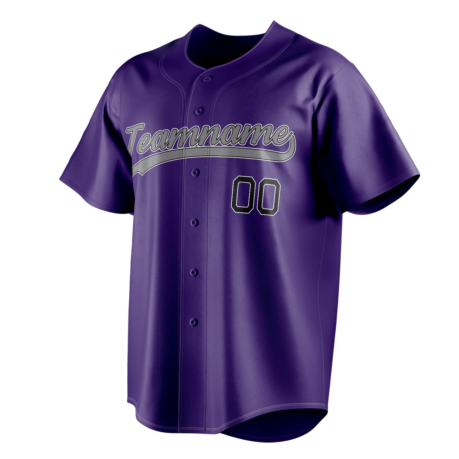 Personalized Purple & Black Color Fan Baseball Jersey