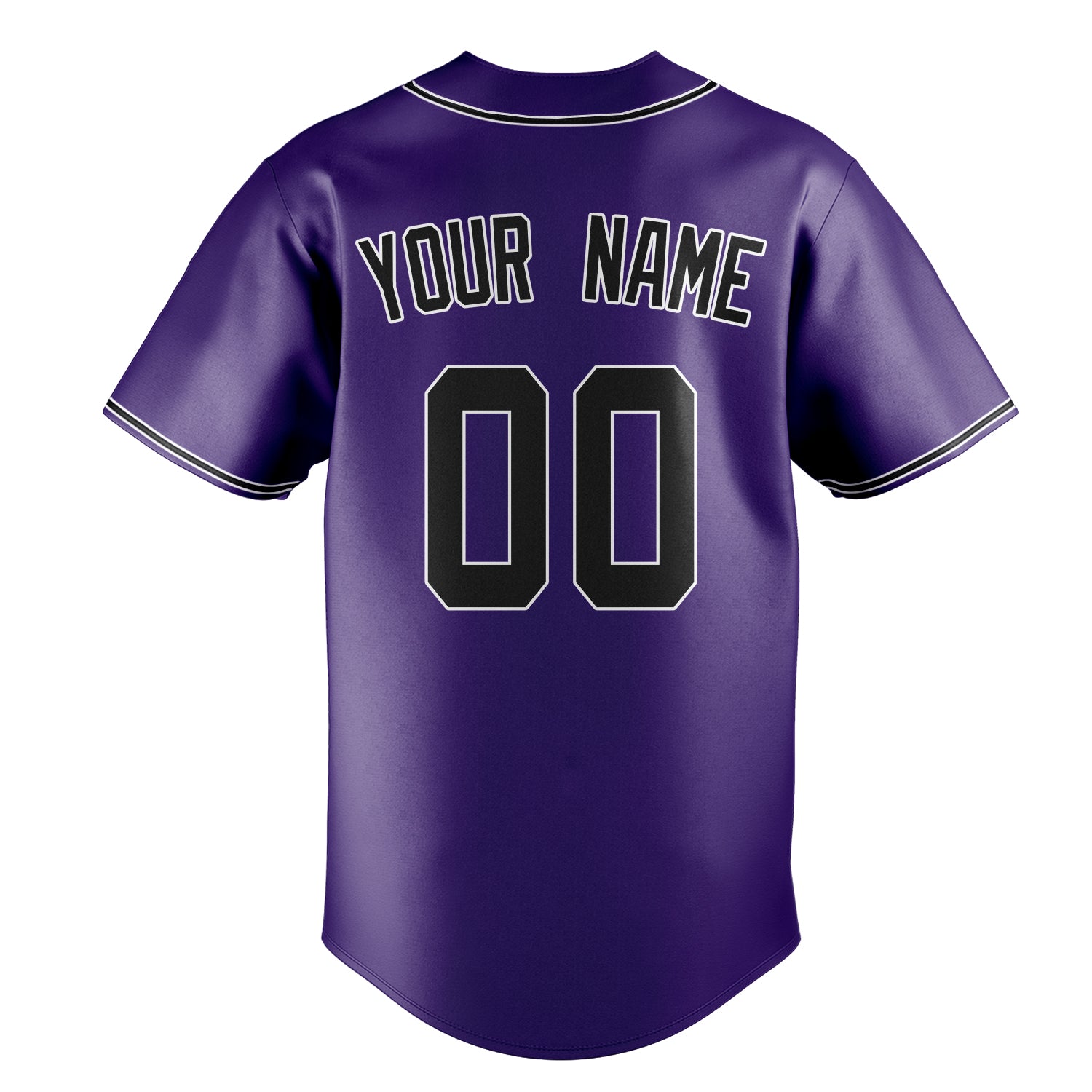 Personalized Purple & Black Color Fan Baseball Jersey