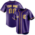 Personalized Purple & Gold Color Fan Baseball Jersey BB01240530JZ250