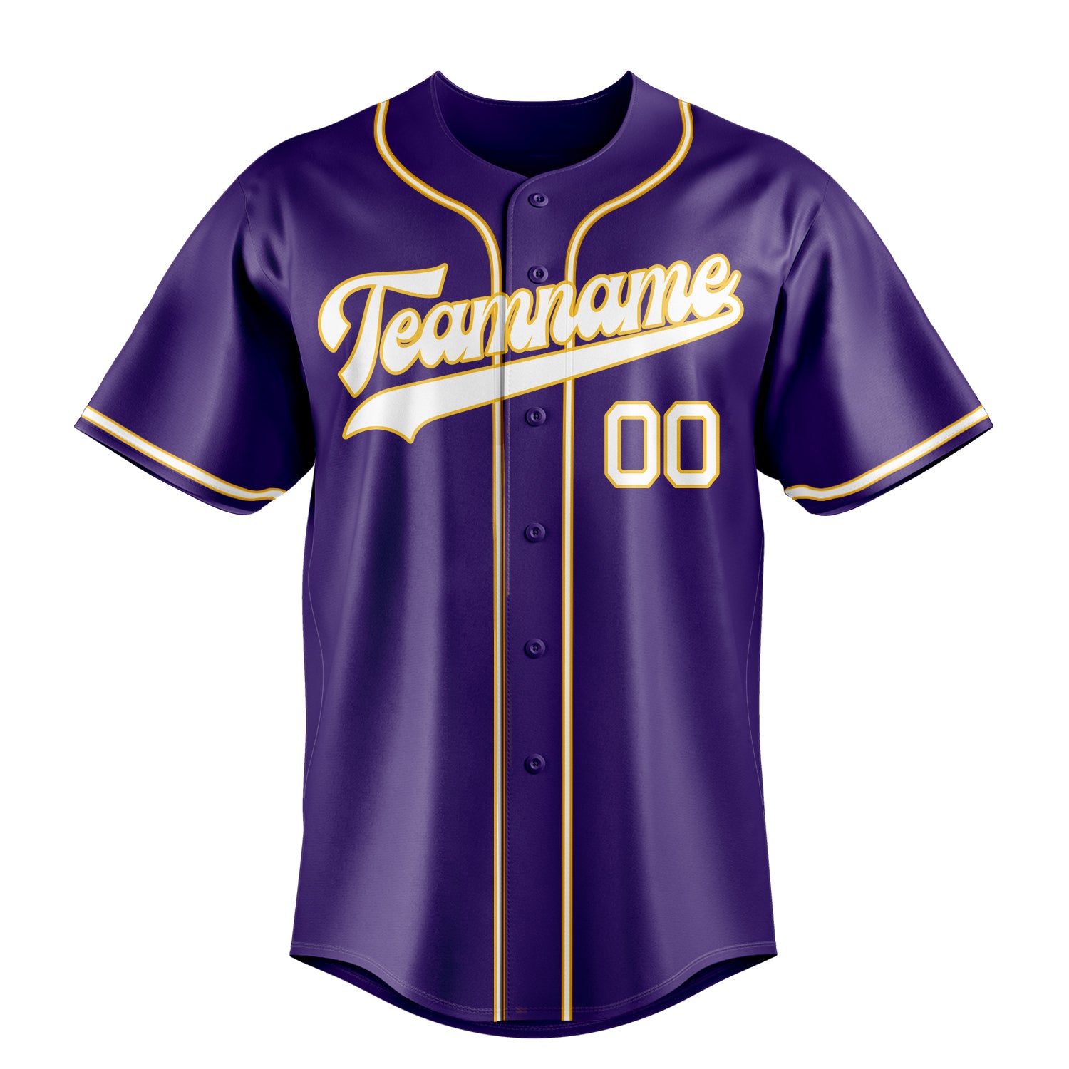 Personalized Purple & White Color Fan Baseball Jersey