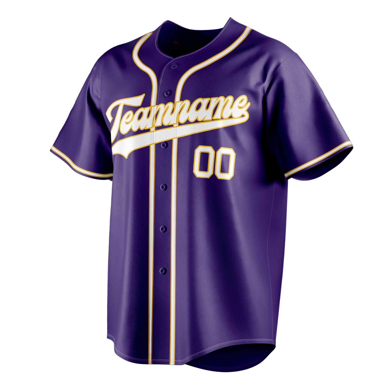 Personalized Purple & White Color Fan Baseball Jersey