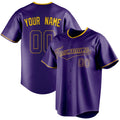 Personalized Purple & Gold Color Fan Baseball Jersey BB01240530JZ256