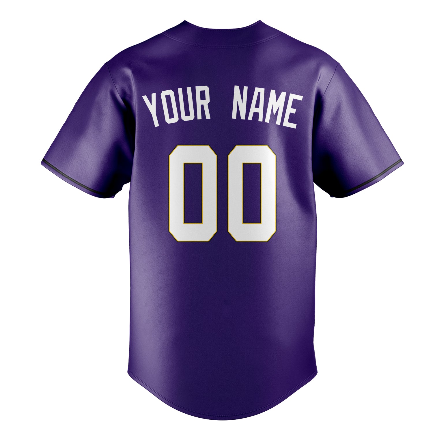 Personalized Purple & White Color Fan Baseball Jersey