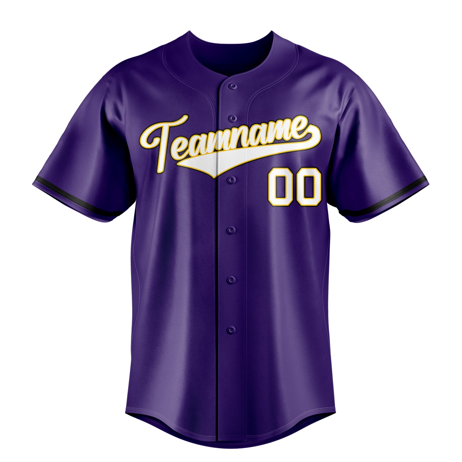 Personalized Purple & White Color Fan Baseball Jersey