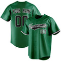 Personalized Kelly Green & Black Color Fan Baseball Jersey BB01240530WX222