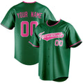 Personalized Kelly Green & Pink Color Fan Baseball Jersey BB01240530WX223