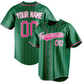 Personalized Kelly Green & Pink Color Fan Baseball Jersey BB01240530WX224