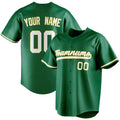 Personalized Kelly Green & White Color Fan Baseball Jersey BB01240530WX227