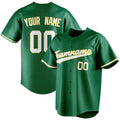 Personalized Kelly Green & White Color Fan Baseball Jersey BB01240530WX232