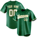 Personalized Kelly Green & White Color Fan Baseball Jersey BB01240530WX237