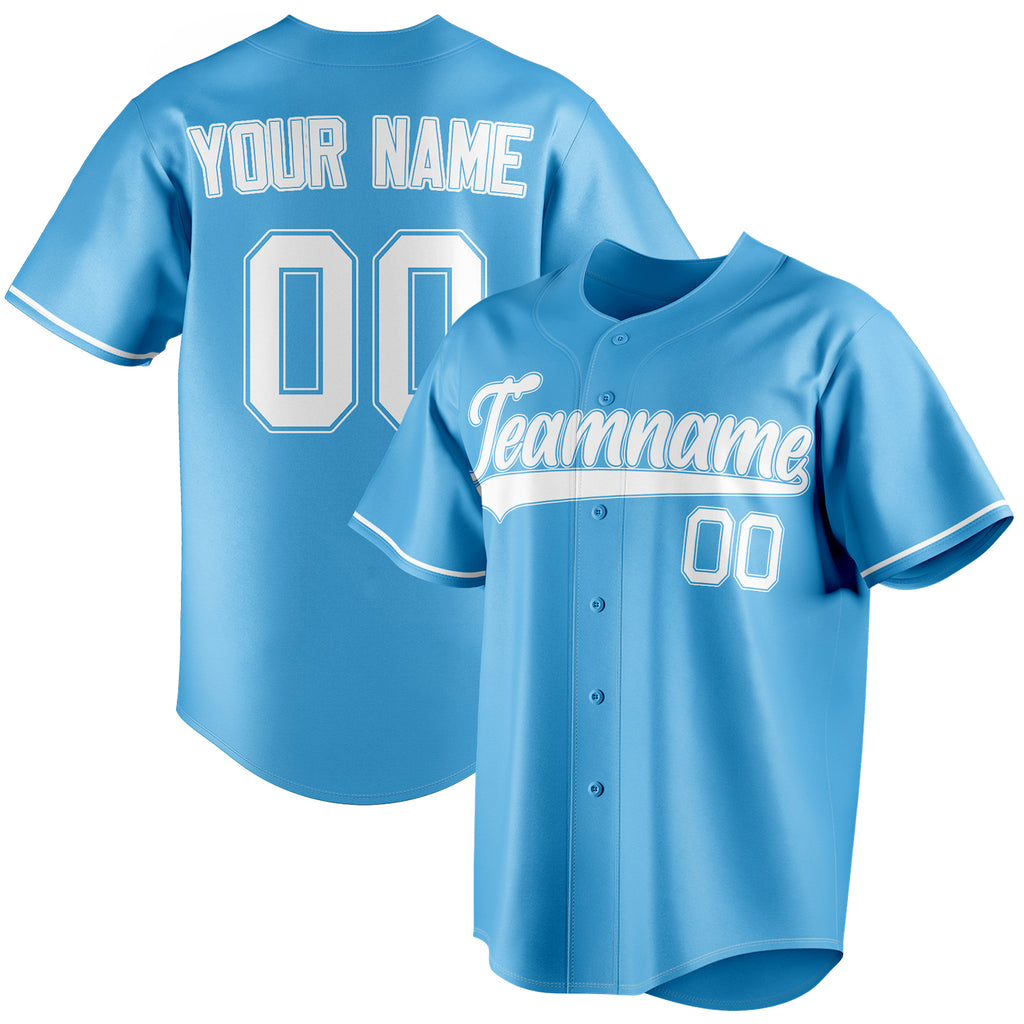 Personalized Sky Blue & White Color Fan Baseball Jersey BB01240530WX300