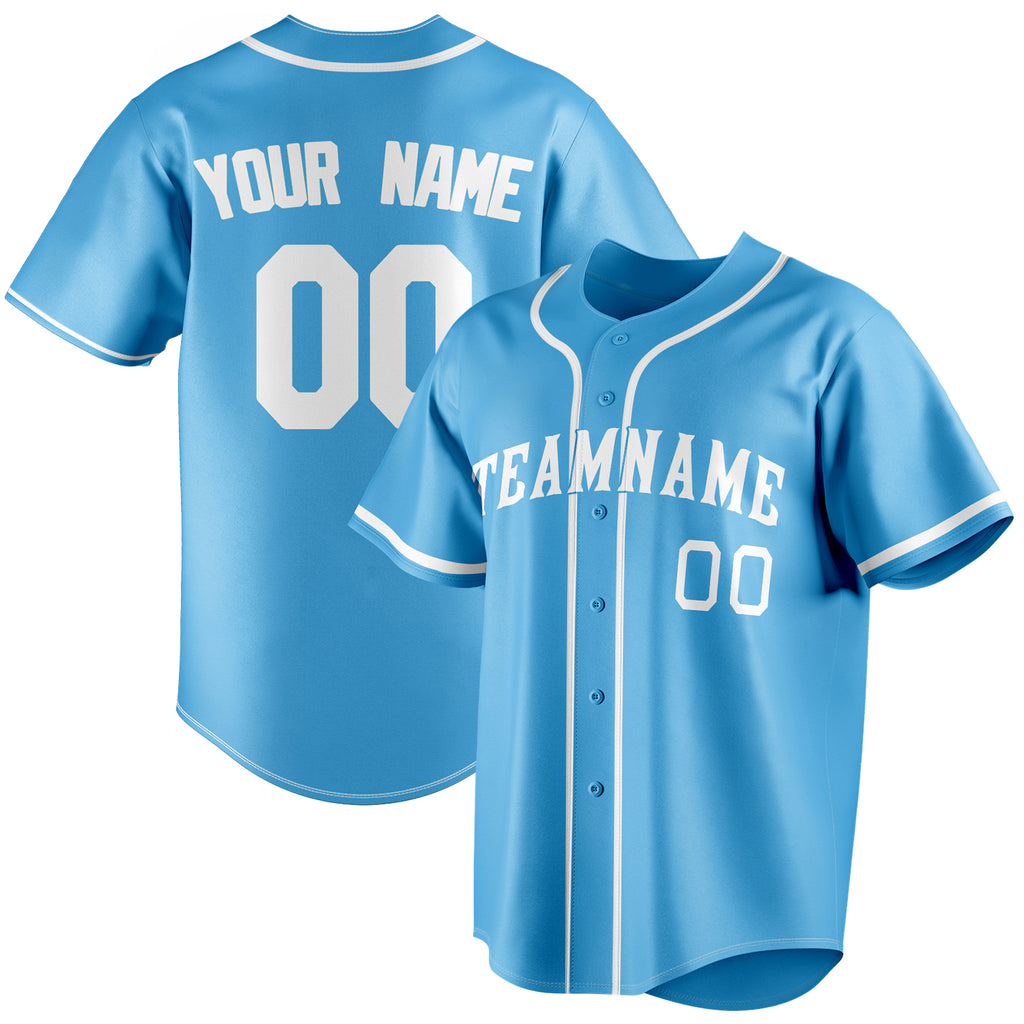 Personalized Sky Blue & White Color Fan Baseball Jersey BB01240530WX311