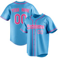 Personalized Sky Blue & Pink Color Fan Baseball Jersey BB01240530WX314