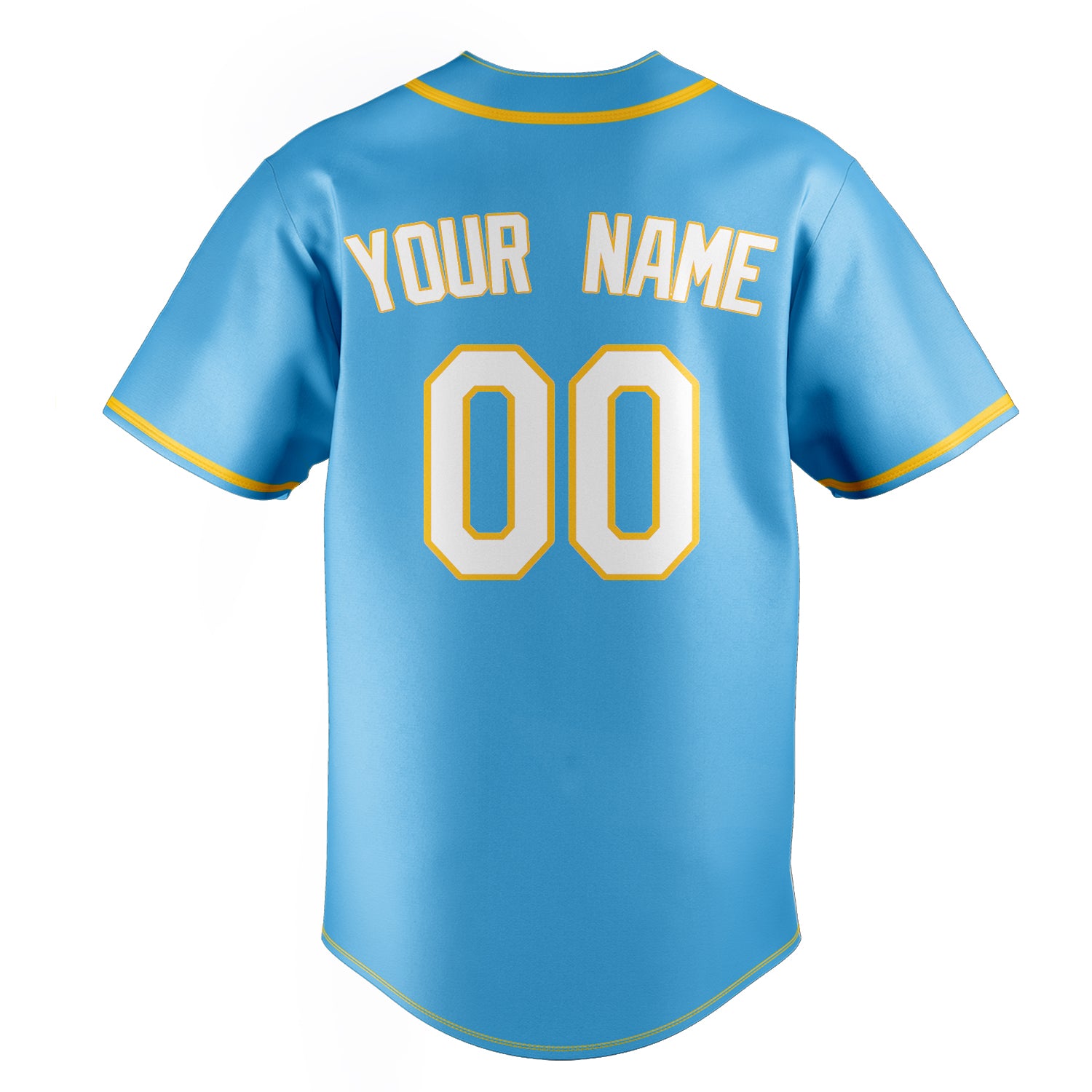 Personalized Sky Blue & White Color Fan Baseball Jersey