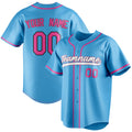 Personalized Sky Blue & Pink Color Fan Baseball Jersey BB01240530WX316