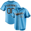 Personalized Sky Blue & Black Color Fan Baseball Jersey BB01240530WX317