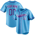 Personalized Sky Blue & Purple Color Fan Baseball Jersey BB01240530WX318