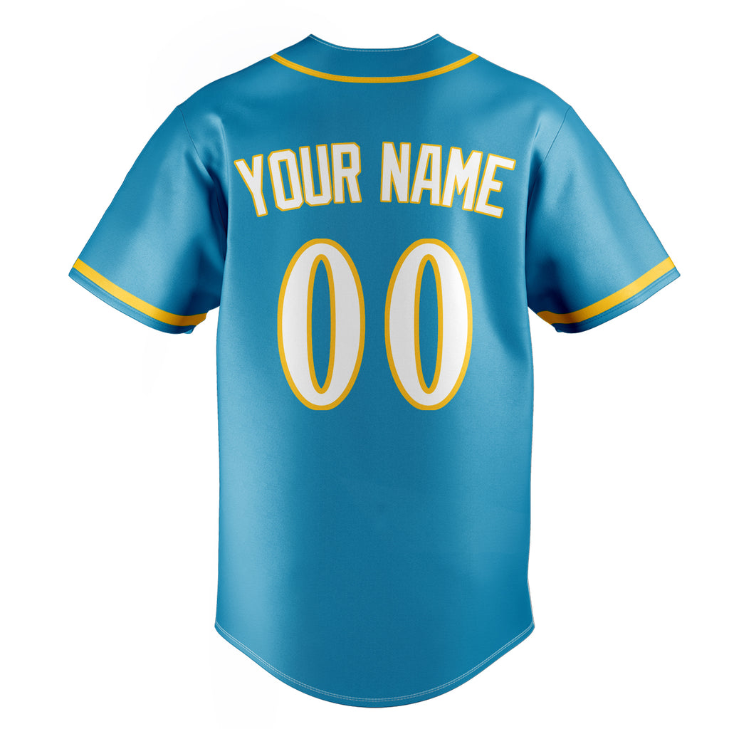 Personalized Panther Blue & White Color Fan Baseball Jersey