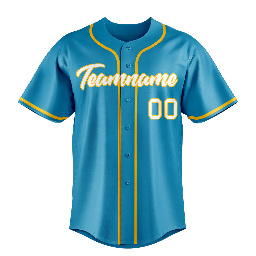 Personalized Panther Blue & White Color Fan Baseball Jersey