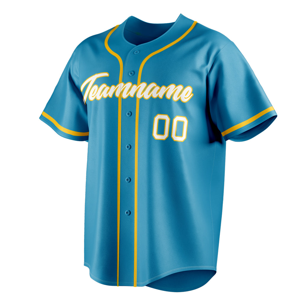 Personalized Panther Blue & White Color Fan Baseball Jersey