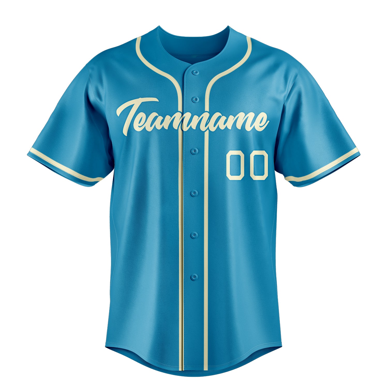 Personalized Panther Blue & Cream Color Fan Baseball Jersey